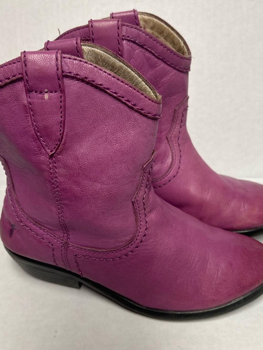 Frye Kids Magenta Leather Western Boots